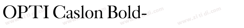 OPTI Caslon Bold字体转换